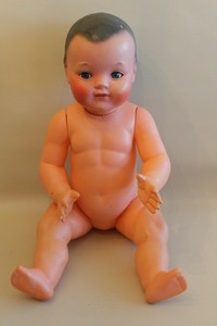 Poupée ancienne Anel et fils baigneur poupon celluloïd plastic à