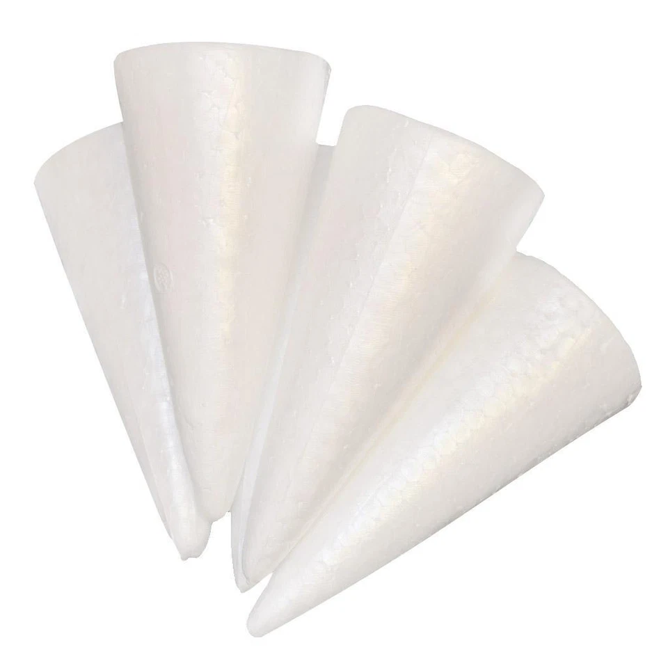 30pcs Cone Styrofoam Foam Christmas Tree Ornament for DIY Model Making 150mm - Image 3 of 4