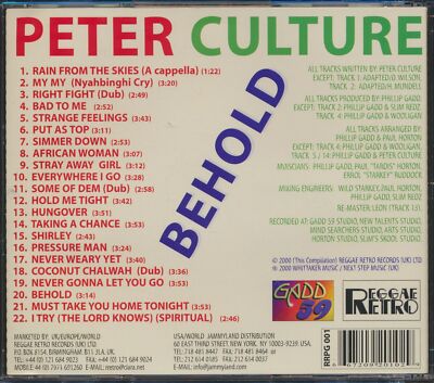 英10” Peter Culture Behold-Roots Vocals TBXLP015 Top Beat Records /00200 Peter Culture – Behold – CD (), 2000 [r9135705] | Discogs
