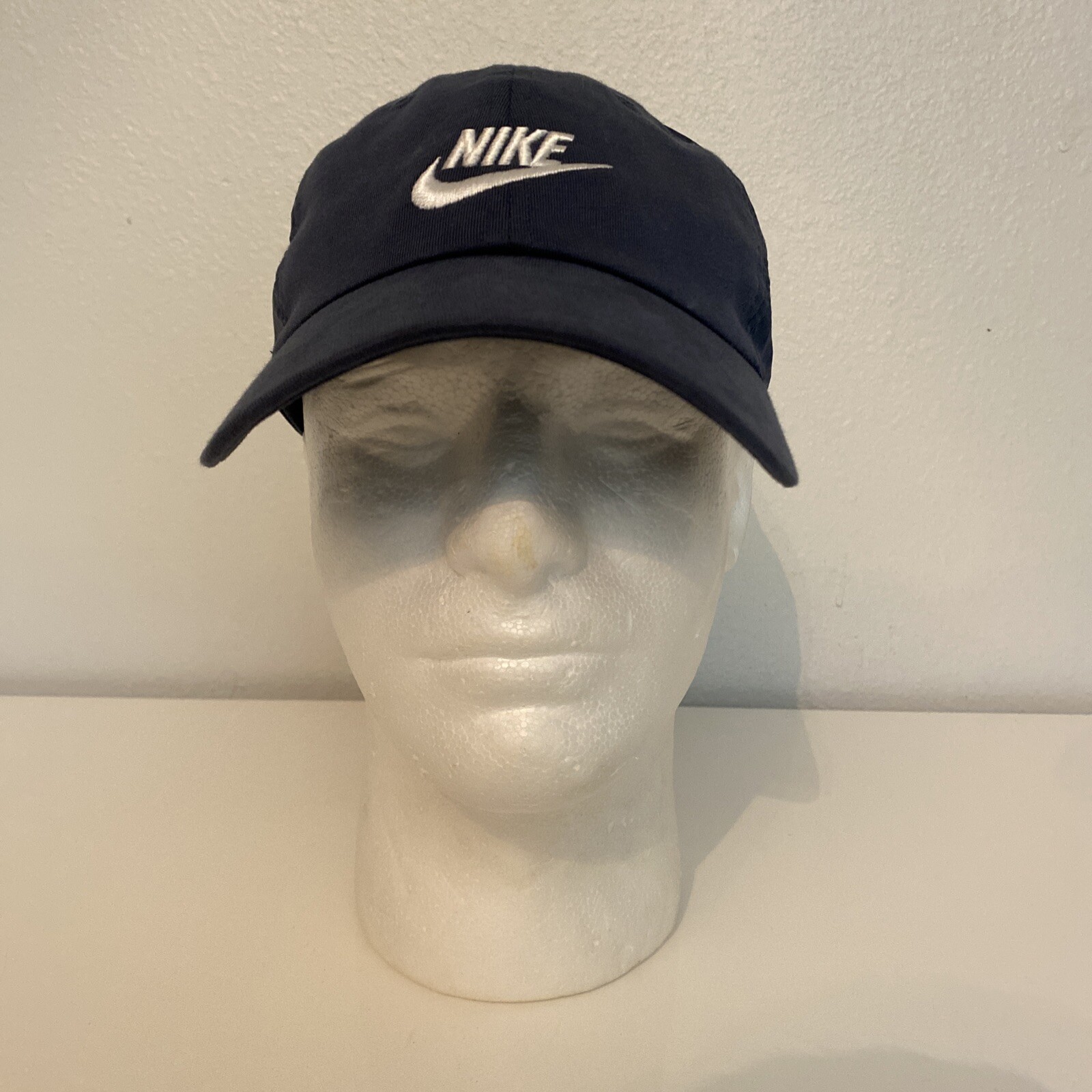 Nike S1ZE Heritage86 Baseball hat NAVY BLUE WHITE Swo… Gem