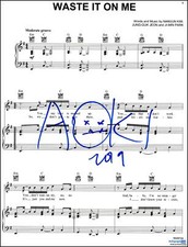 Steve Aoki "Waste It On Me" AUTOGRAPH Signed 8.5x11 Sheet Music ACOA