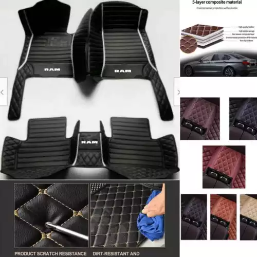 For Dodge RAM1500 Pickup Car Floor Mats Waterproof Carpets Cargo Custom Slips - Bild 35 von 40