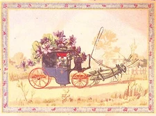 Victorian Trade Card Carriage Menu Shoe & Leather Dining Rooms