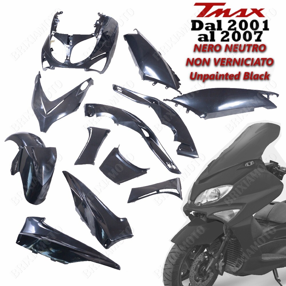 367000 KIT CARENA CARENE PER YAMAHA TMAX T-MAX 500 NERO NEUTRO