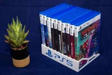 PlayStation 5 Game Case Stand   Holds 10 Games, Space-Saving Organizer