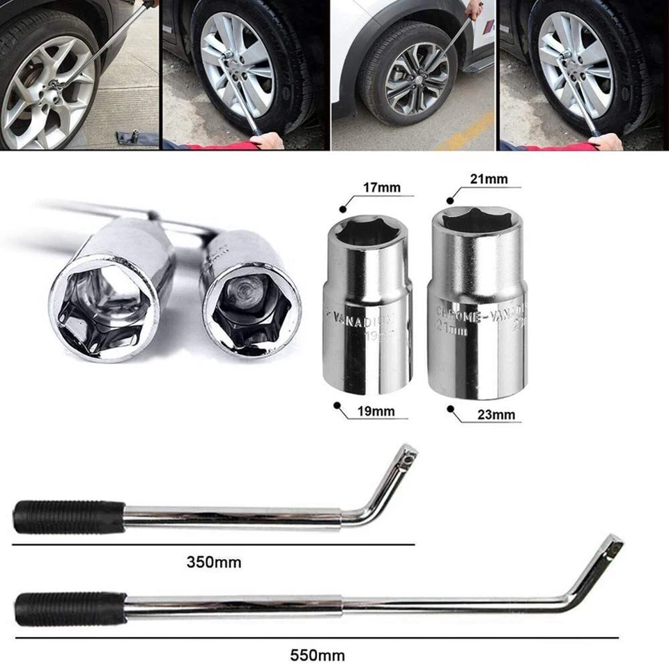 Chave de suporte de roda extensível telescópica soquete automático porca de pneu 17 19 21 23mm - Imagem 2 de 4