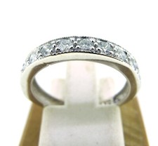 .55 ctw Diamonds Round Cut 14k White Gold Pave Set Half Eternity Wedding Ring 6