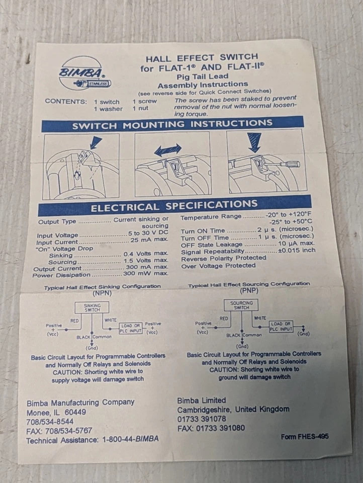 NEW Bimba HKX Solid State Reed Switch Sensor+Returns - Image 4 of 4