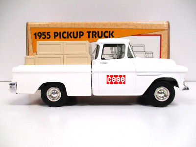 ERTL - CASE TRACTOR - 1955 CHEVROLET PICKUP TRUCK - 1/25 DIECAST BANK
