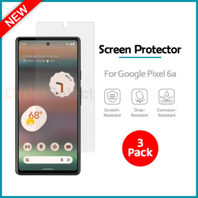 3-Pack LCD Ultra Clear HD Screen Protector for Android Phone Google Pixel 6a