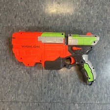 NERF Vortex Vigilon Disc Blaster Gun Tested  In Working Condition