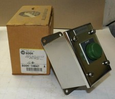 NEW ALLEN BRADLEY STAINLESS STEEL PUSHBUTTON STATION GREEN "START" 800H-1HB4T