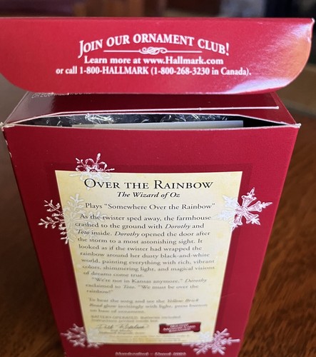 Hallmark Keepsake Ornament Over the Rainbow The Wizard of Oz 2005, Sound - Picture 10 of 10
