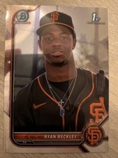 2022 Bowman Chrome Prospects Ryan Reckley ( Giants ) 1st Rookie #BCP-163