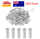 <!--F#f_0-->100 Pack Silver Bike Cable End Crimps for Brakes & Shifters<!--F/-->