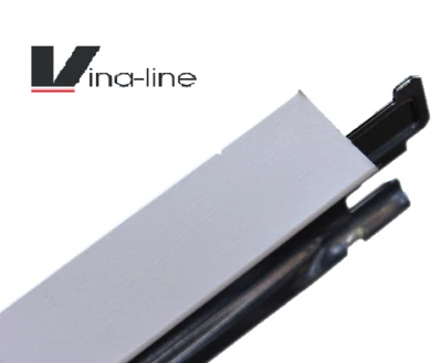 VINA-LINE Pack of 10 White 600 Cross Tee Aluminium Suspended Ceiling Tiles Grid Rails
