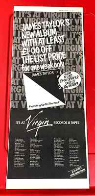 James Taylor Flag Vintage ORIGINAL 1979 Press/Magazine ADVERT 17.5''x 7''