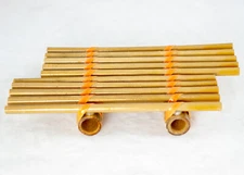 Genuine Bamboo Stand Base for Vase, Statue, Jade Figurine & Bonsai - 7"x 4"x 1"