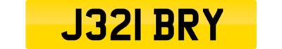 BRY BRIAN NUMBER PLATE J321 BRY CHERISHED PERSONAL REGISTRATION BRYONY BRYAN BRI
