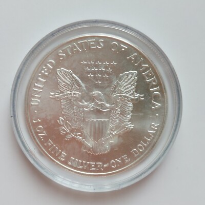 Enameled .999 Silver - 1999 US 1 oz Colorized American Eagle