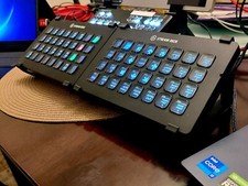 Stand for two  Elgato STREAMDECK XL  units placed horizontal side by side