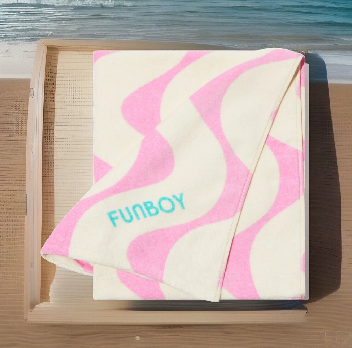 FUNBOY Poolside Leisure Club Beach Towel Oversized Plush 68