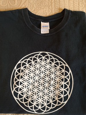 Mandala screen print men's Gildan XL black long sleeve t-shirt