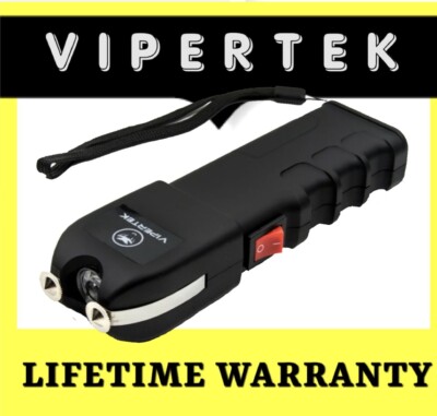 VIPERTEK Safety Device Stun Gun - Rechargeable with LED Light + Holster