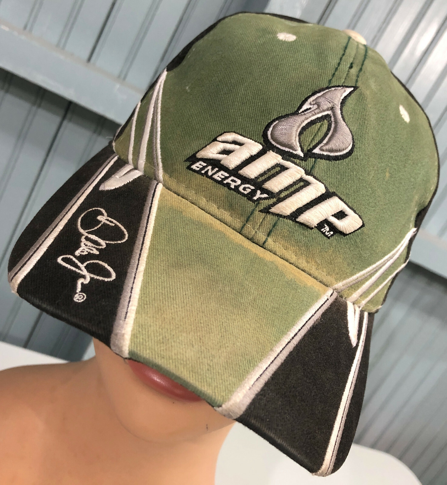 AMP Energy Drink Nascar Racing Adjustable Discolored … Gem