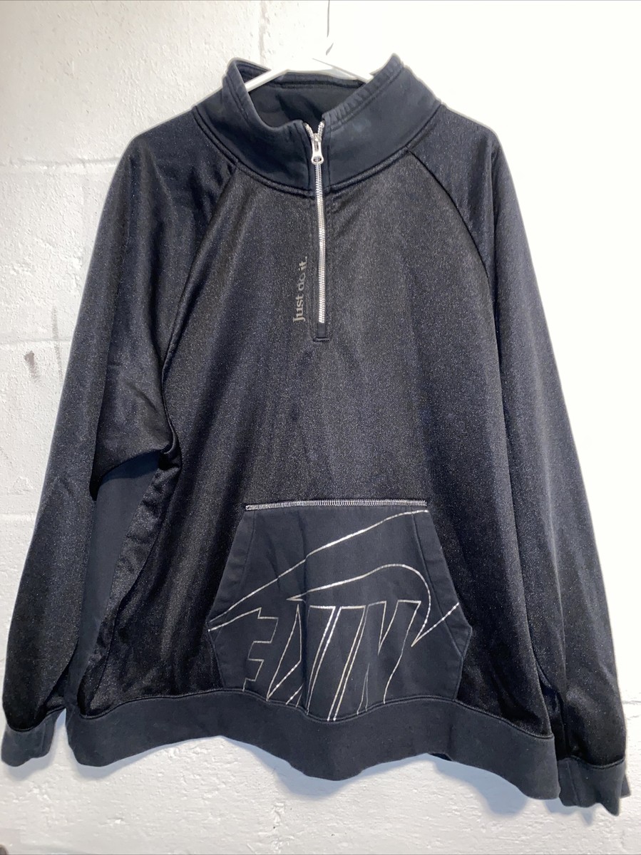 RARE Nike Sportswear 1/4 Zip Fleece Sweatshirt DC0781-010 Loose Fit Plus  Size 2x