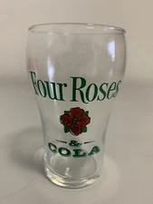 BICCHIERE VETRO FOUR ROSES COLA NUOVO RARO!