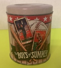 The Boys Of Summer Baseball Themed Tin Bank 5” Tall