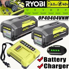 For Ryobi 40 Volt 4.0Ah OP40404VNM 40V Lithium-Ion Battery / Rapid Charger