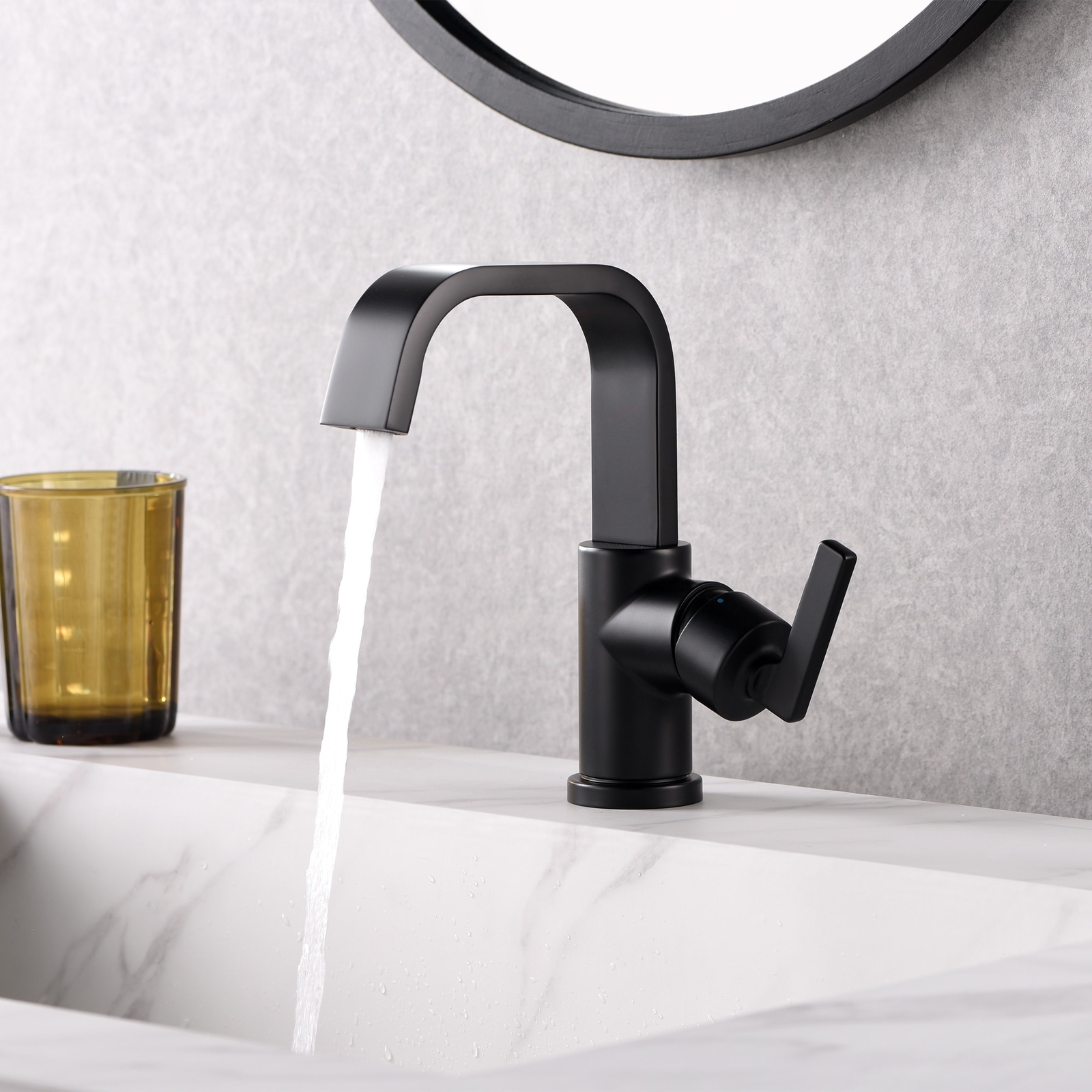 Luxier BSH14-S Single Handle Single Hole Bathroom Faucet