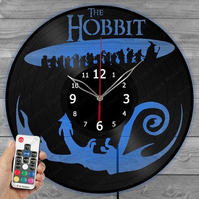 LED Vinyl Clock Hobbit Light Vinyl Record Wall Clock Decor Home 3932