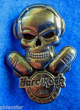 CLEVELAND *RADIO SHOCK JOCK* DJ MIC SILVER SKULL SERIES Hard Rock Cafe PIN