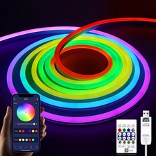 LED Neon Lights Strip RGB Flexible Rope Light Waterproof with APP Control