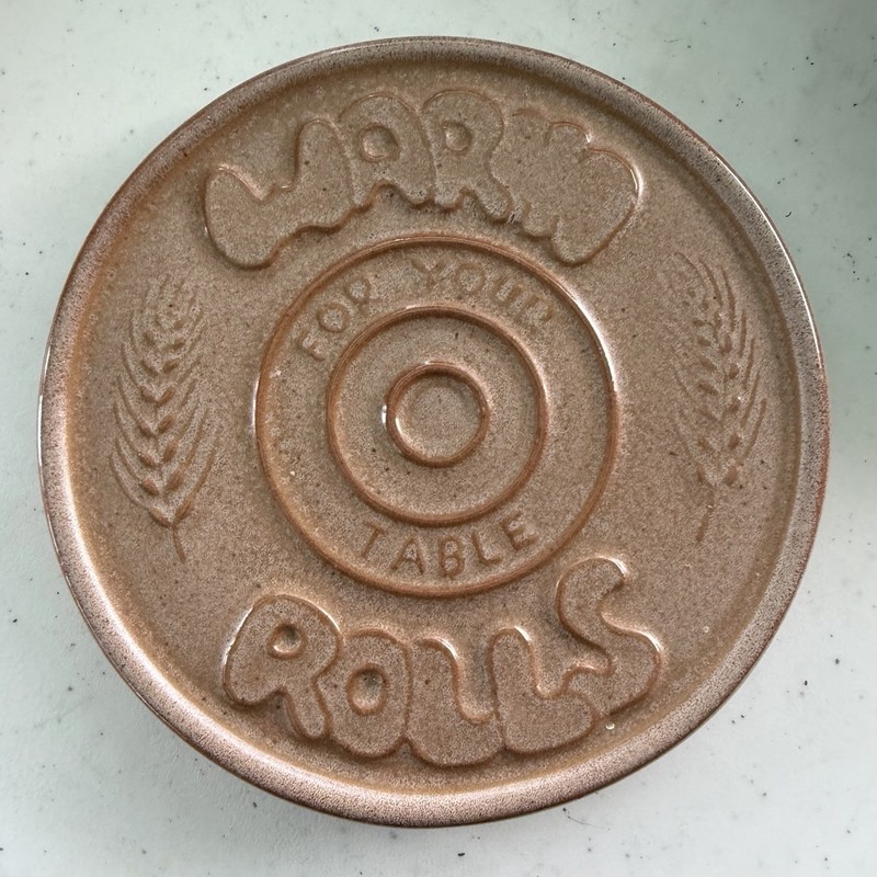 Frankoma 250 Warm Rolls Trivet Plainsman Cinnamon. New. Mint.