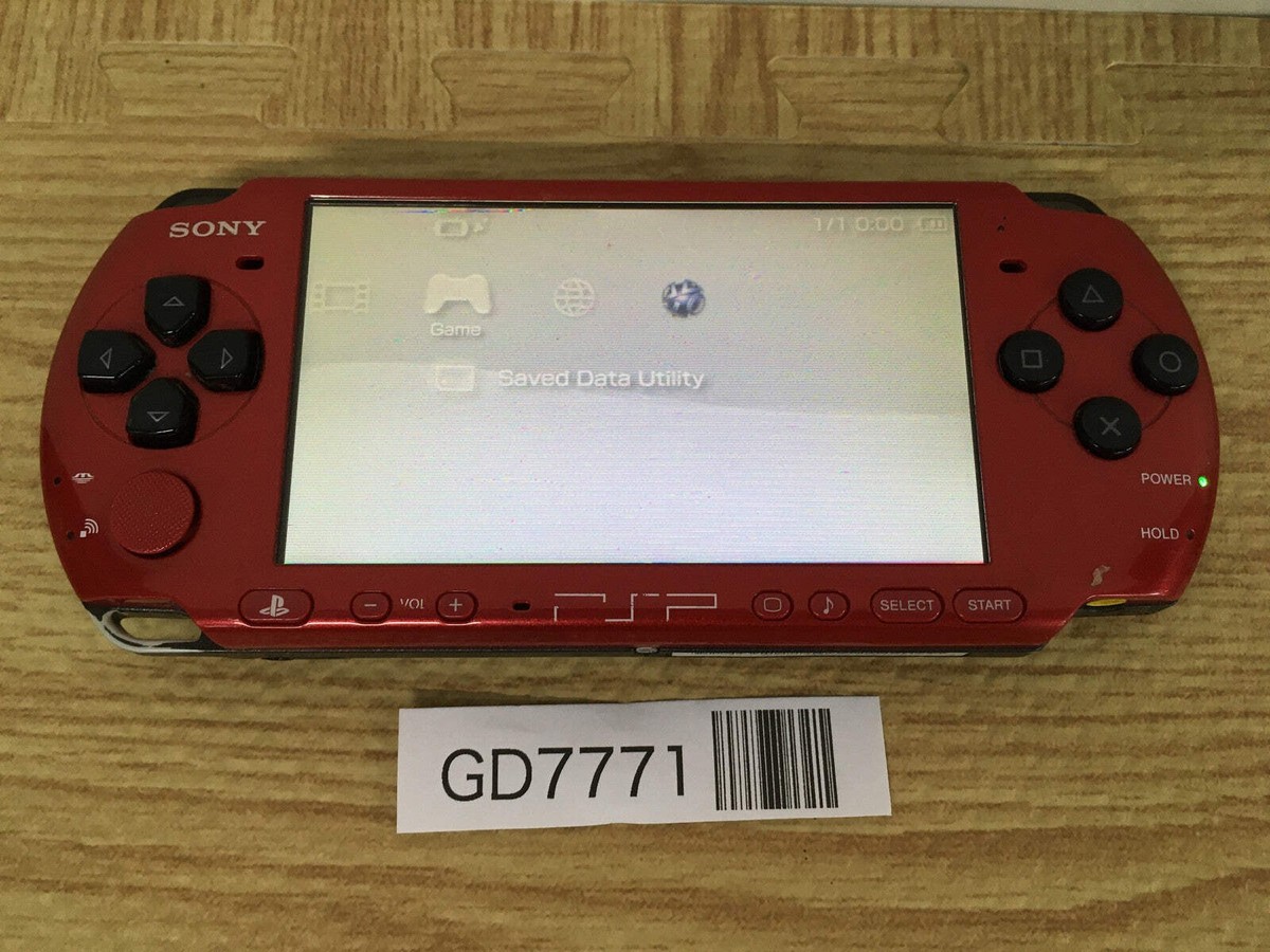 PSP3000です！ GD7771 Plz Read Item Condi PSP-3000 RED & BLACK SONY PSP