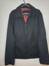 Thomas Nash Black Jacket With Red Lining Size Medium