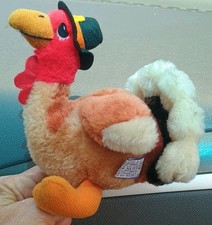 Vtg 1982 Wallace Berrie Cuddle Ups Little Miles Turkey Plush Pilgrim Hat Toy 6"