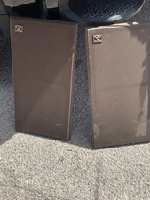 Two CERWIN VEGA D-3 Speaker Grill Solid Frames, Good Original Fabric. & Emblems