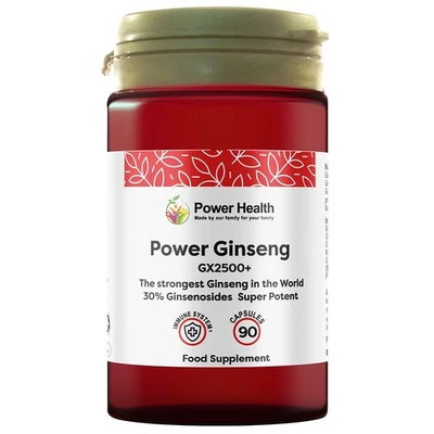 Power Health Power Ginseng GX2500+ 90 Caps Korean Ginseng / High Potency