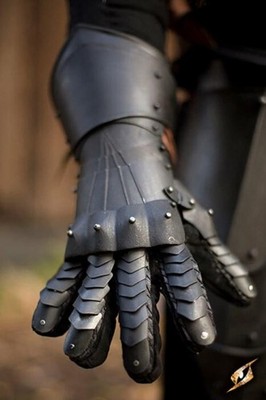 Black Gothic Armor Gloves | Handmade Steel Protection | Steel Armor for LARP,