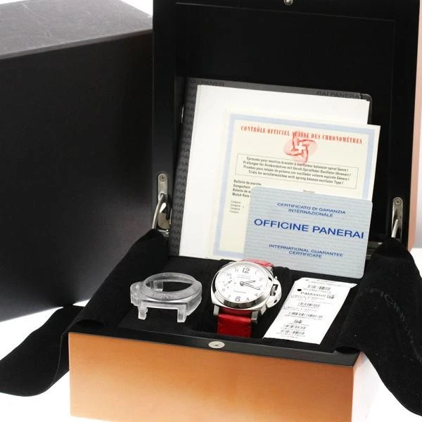 Panerai — Officine Panerai Luminor Marina PAM00049 40mm White Dial Automatic Watch #C3840