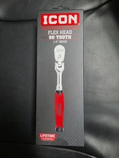ICON (R1FG)  Professional Ratchet Flex Head 90 TOOTH 1/4'' DRIVE 64696  - NEW!!