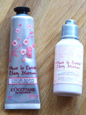 L'occitane Cherry Blossom Hand Cream 30ml & Shimmering Body Lotion 35ml