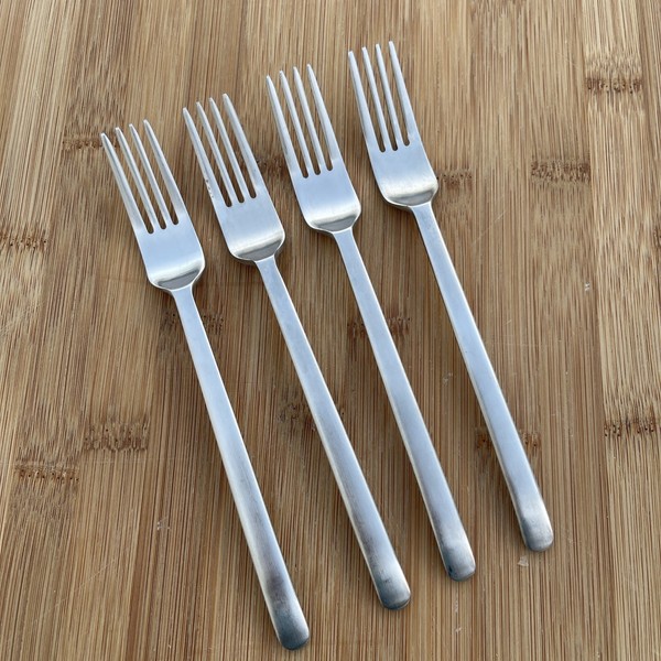 Juego de 4 horquillas para ensalada IKEA DATA 7,75" Carl Gustaf Jahnsson de colección acero inoxidable satinado