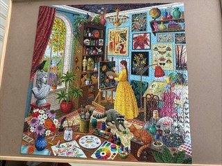 Alchemist’s Art Studio eeBoo Piece & Love 1000 Piece Jigsaw Puzzle COMPLETE