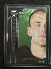 2024 Panini Totally Certified - Portraits Brock Bowers #8 Mirror Neon Green /299
